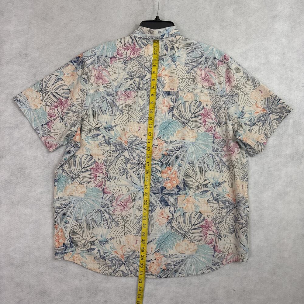 Tommy Bahama Camp Shirt Mens XL IslandZone Glow Palms Floral Performance - Picture 7 of 8